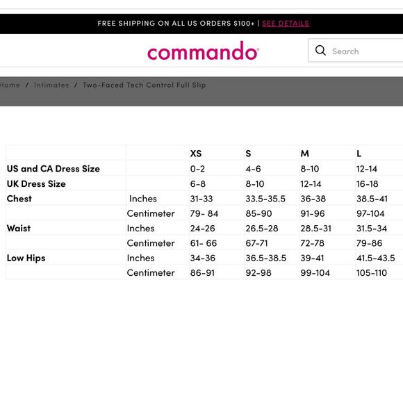 NWOT $128 Commando Two-Faced Tech Control Shapewear Full Slip BLACK Size Large - Picture 8 of 10